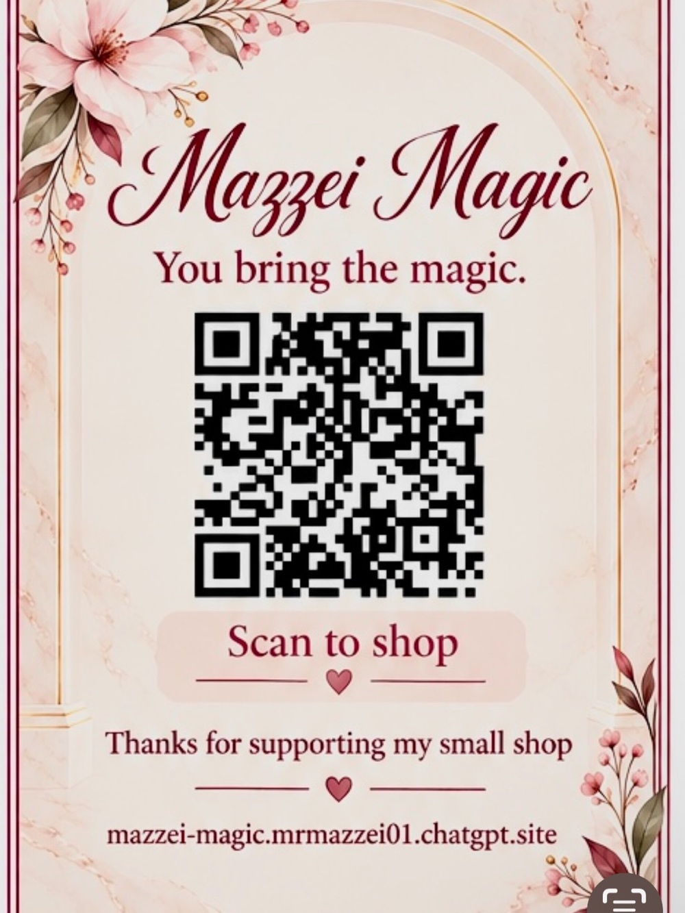 Mazzei Magic Pink Floral QR Shop